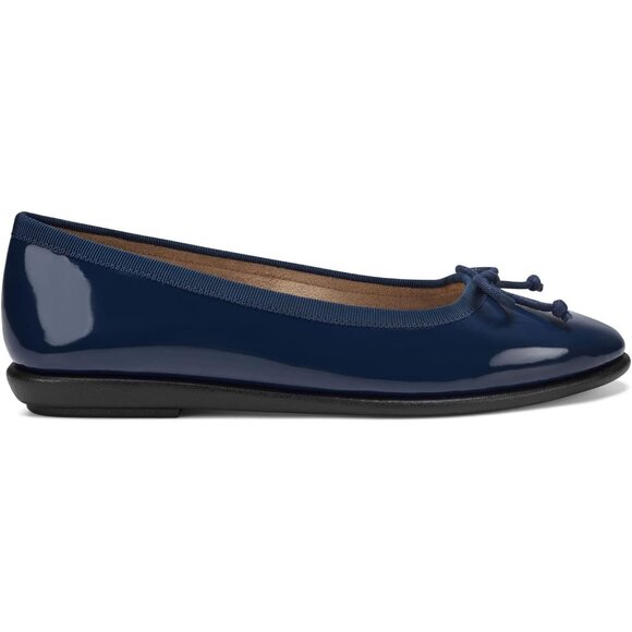 Aerosoles Women Blk Pat Pu Synthetic Polyurethane Closed Slip On Ballet Flat - Picture 6 of 10